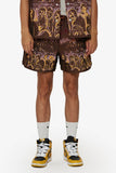 "GHOST HANDS" TAPESTRY SHORTS BROWN