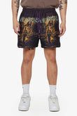 "GHOST HANDS" TAPESTRY SHORTS PURPLE