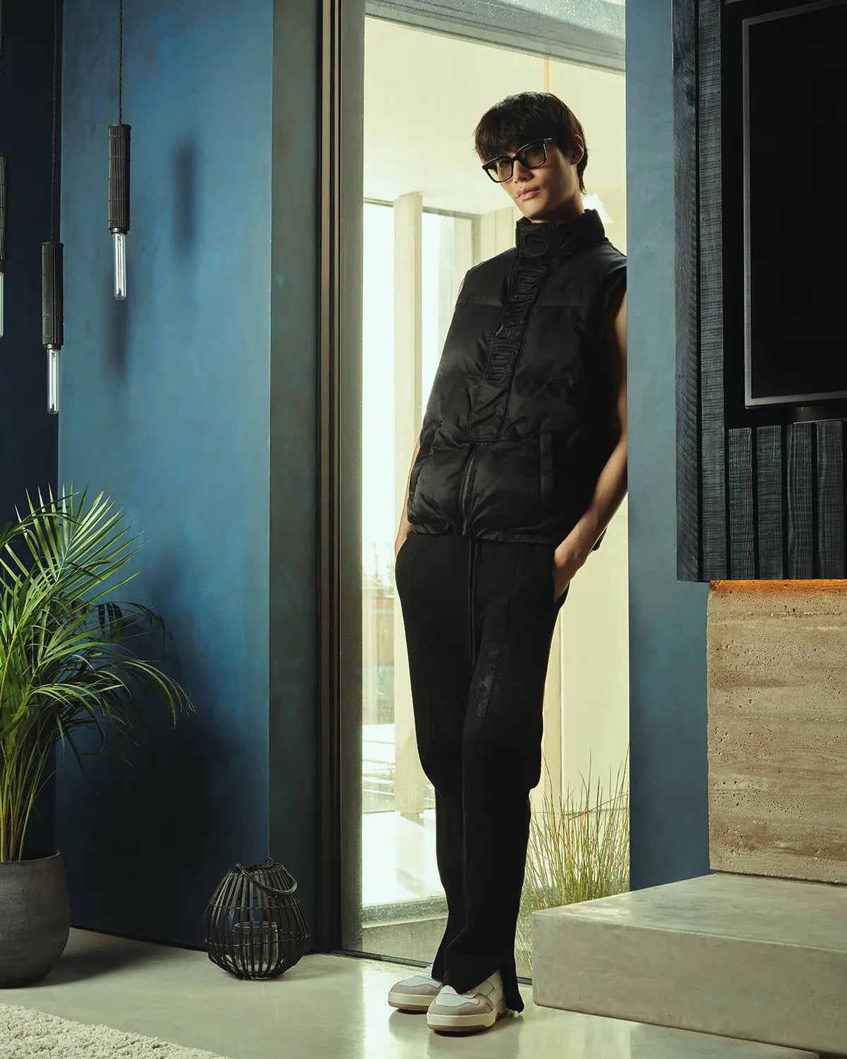 Triple Black Two-In-One Puffer