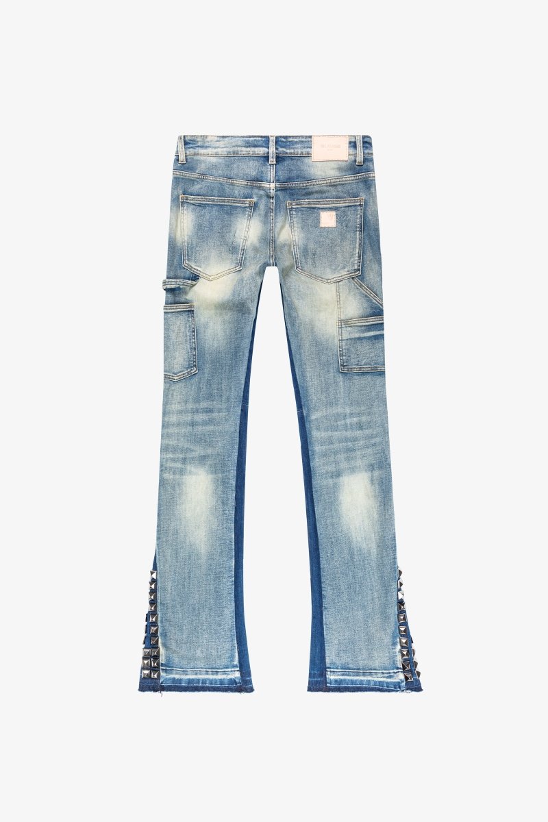 "GLAZ" STACKED FLARE JEAN BLUE BIANCA
