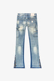 "GLAZ" STACKED FLARE JEAN BLUE BIANCA