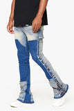"GLAZ" STACKED FLARE JEAN BLUE BIANCA