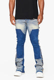 "GLAZ" STACKED FLARE JEAN BLUE BIANCA