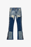 "GLAZ" STACKED FLARE JEAN BLUE BIANCA