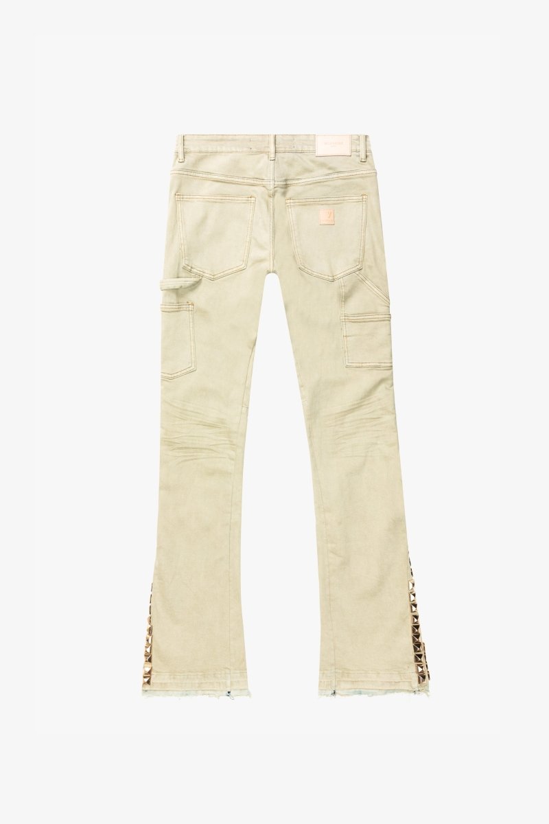 "GLAZ" STACKED FLARE JEAN SISAL