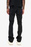 Glim Stacked Flare Jeans Black