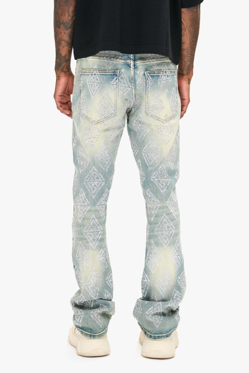 Glim Stacked Flare Jeans Vintage Wash
