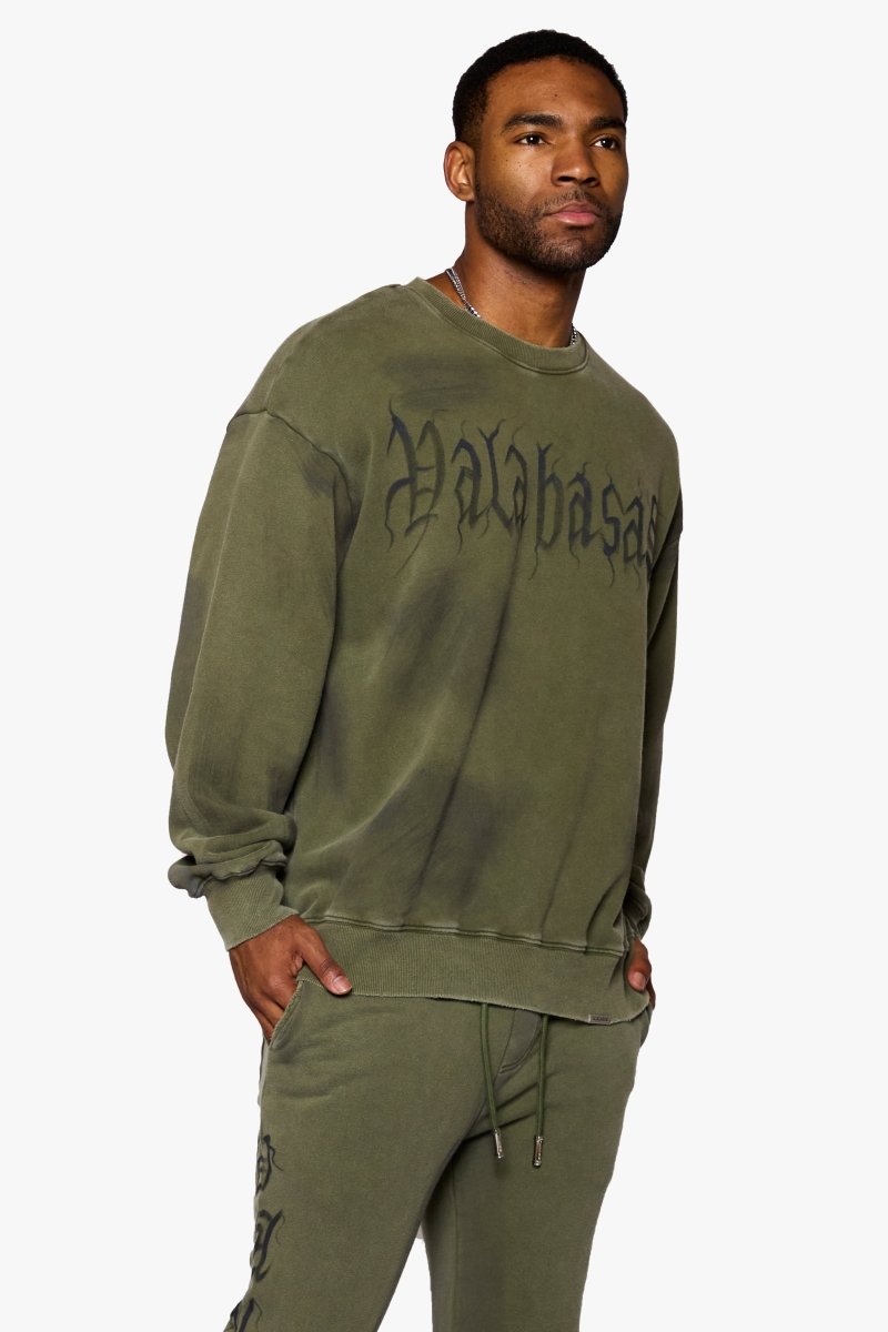 "GLYPHIQUE" LONG SLEEVE OLIVE