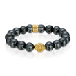 Hematite Iron Buddha Head Beaded Bracelet