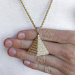 10k Solid Gold Diamond Pyramid Necklace Pendant .50 CTW