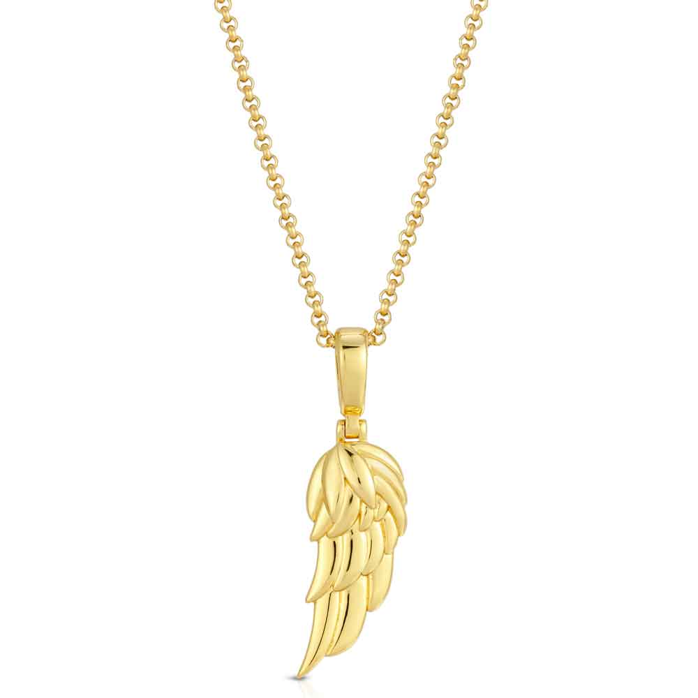 Wing Necklace Pendant & Cable Chain