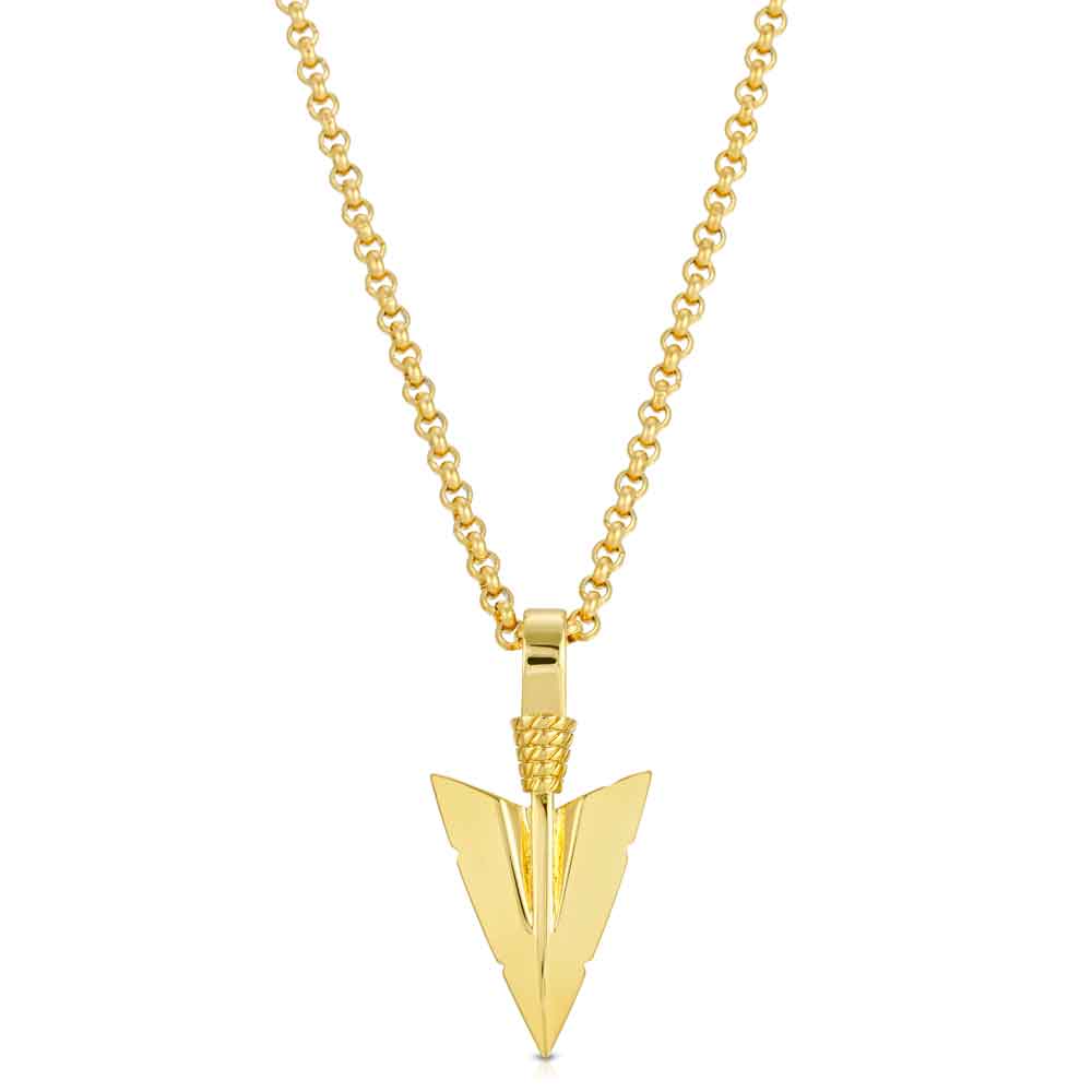 Arrowhead Pendant Necklace & Cable Chain