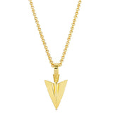 Arrowhead Pendant Necklace & Cable Chain