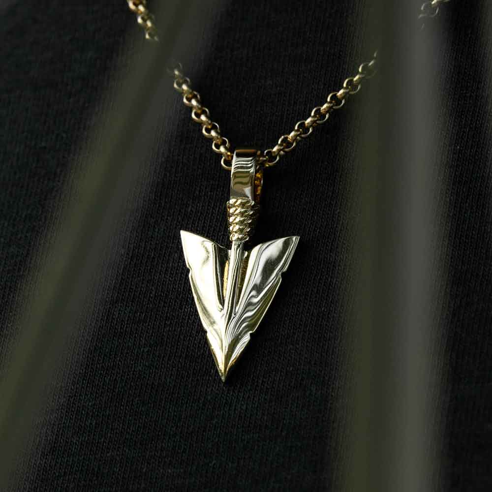 Arrowhead Pendant Necklace & Cable Chain