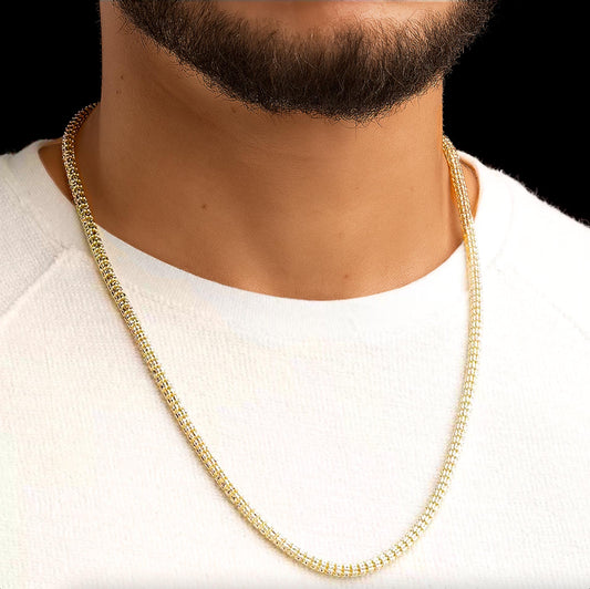 Solid Gold Ice Chain