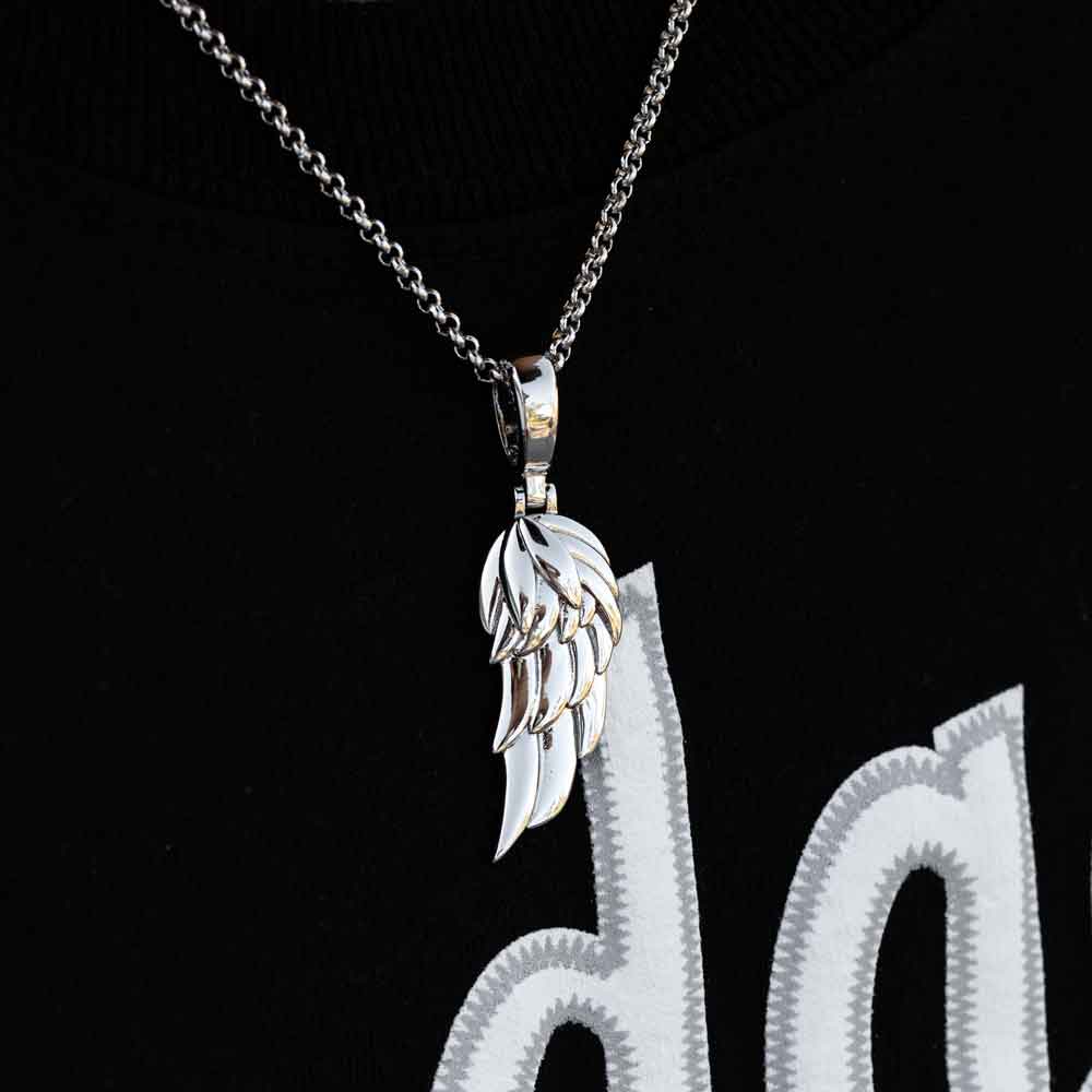 Wing Necklace Pendant & Cable Chain