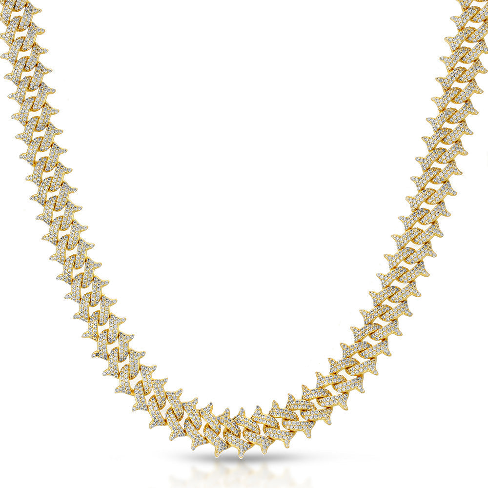 Spiked Diamond Cuban Chain