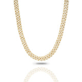 Diamond Straight Edge Cuban Link Chain 8mm