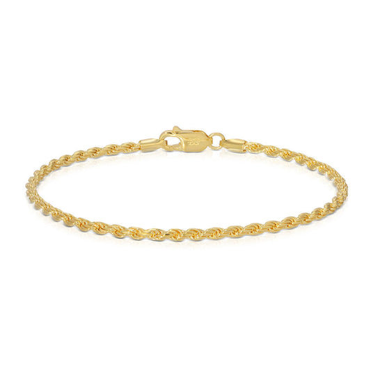 Vermeil Rope Bracelet 2.5mm
