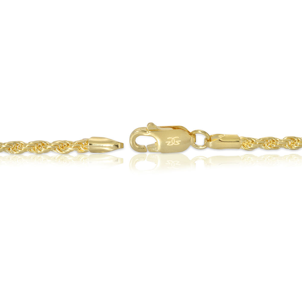 Vermeil Rope Bracelet 2.5mm