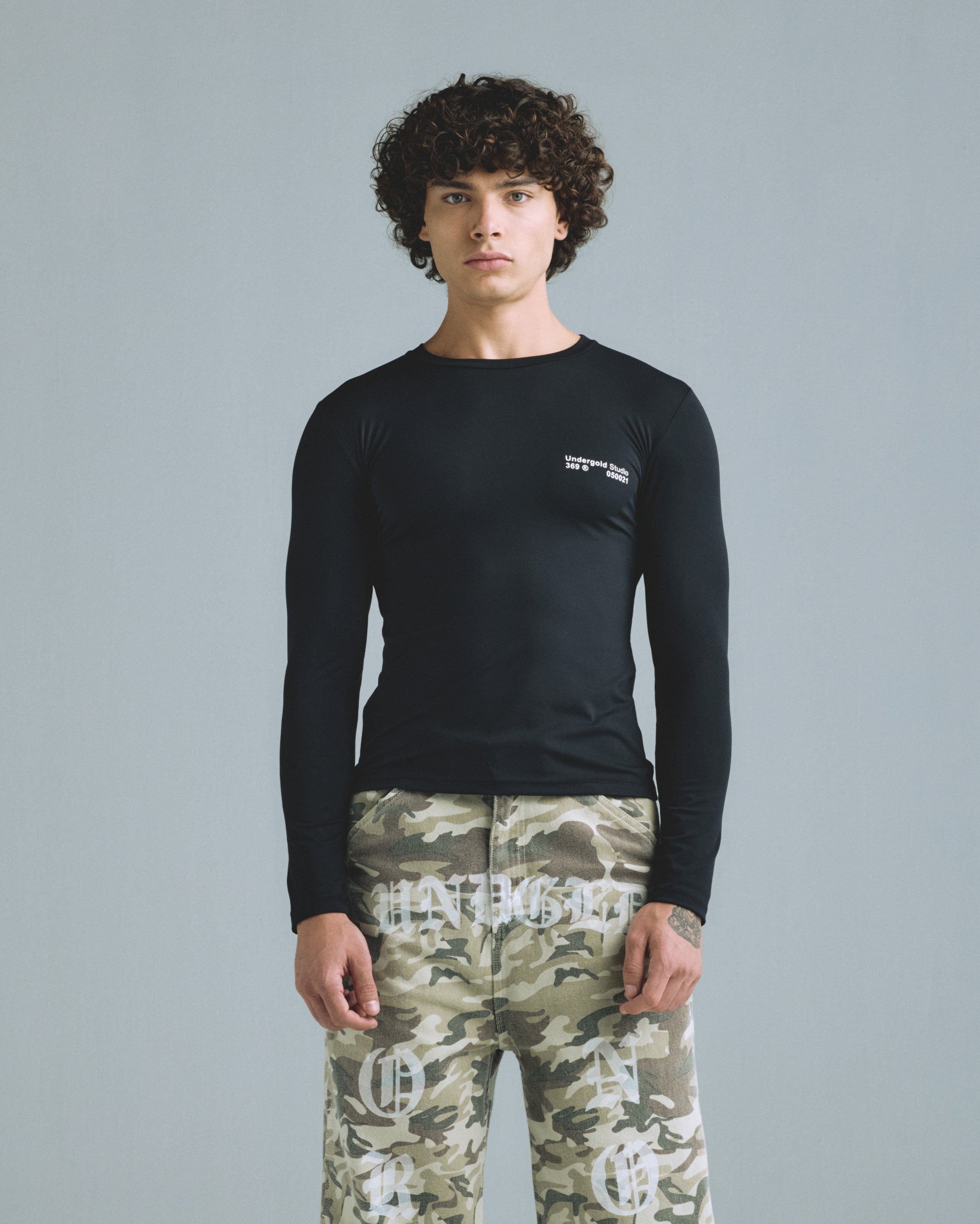 Gratia Plena Basic Superslim Long Sleeve Tshirt Black