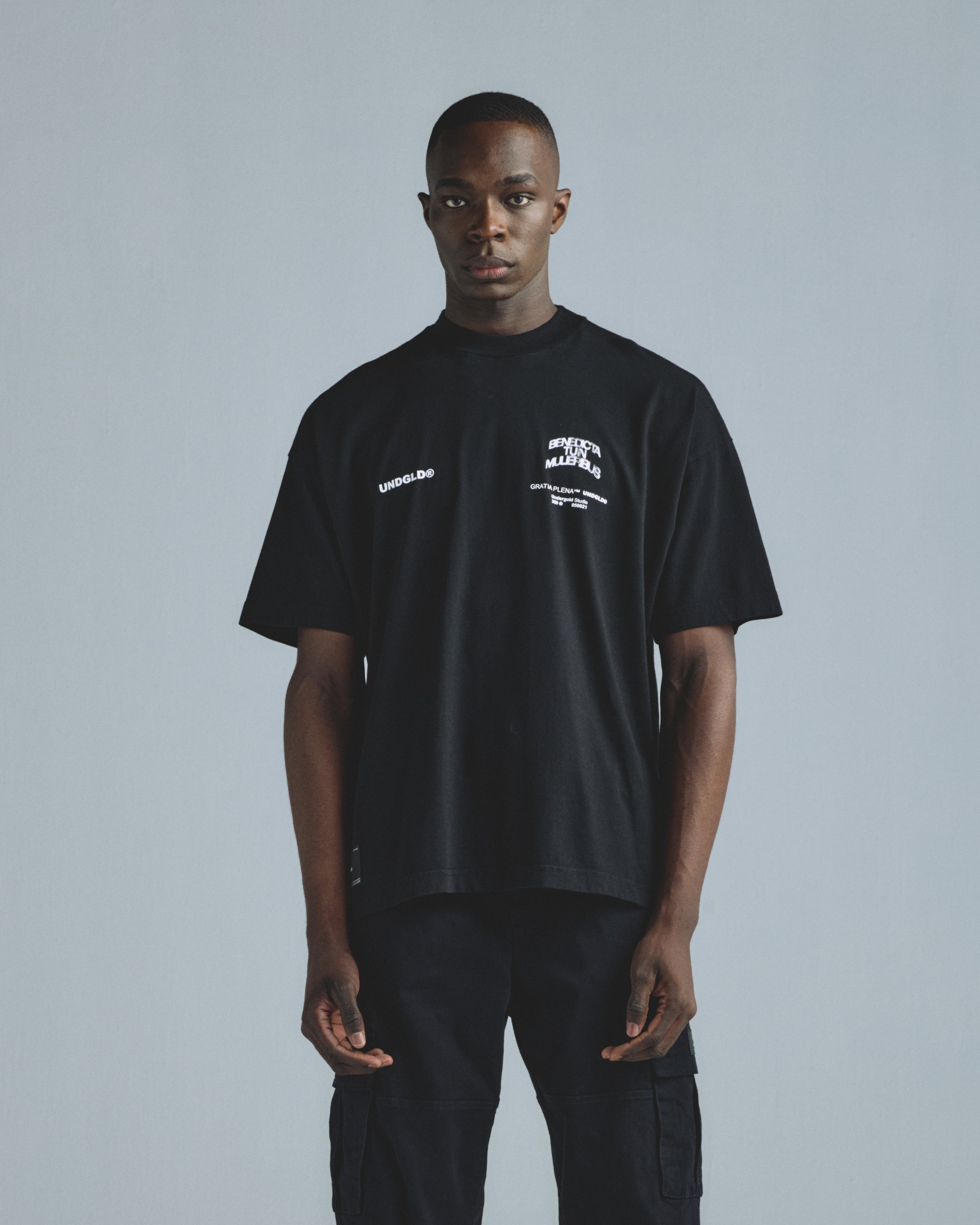 Gratia Plena Benedicta Tshirt Black