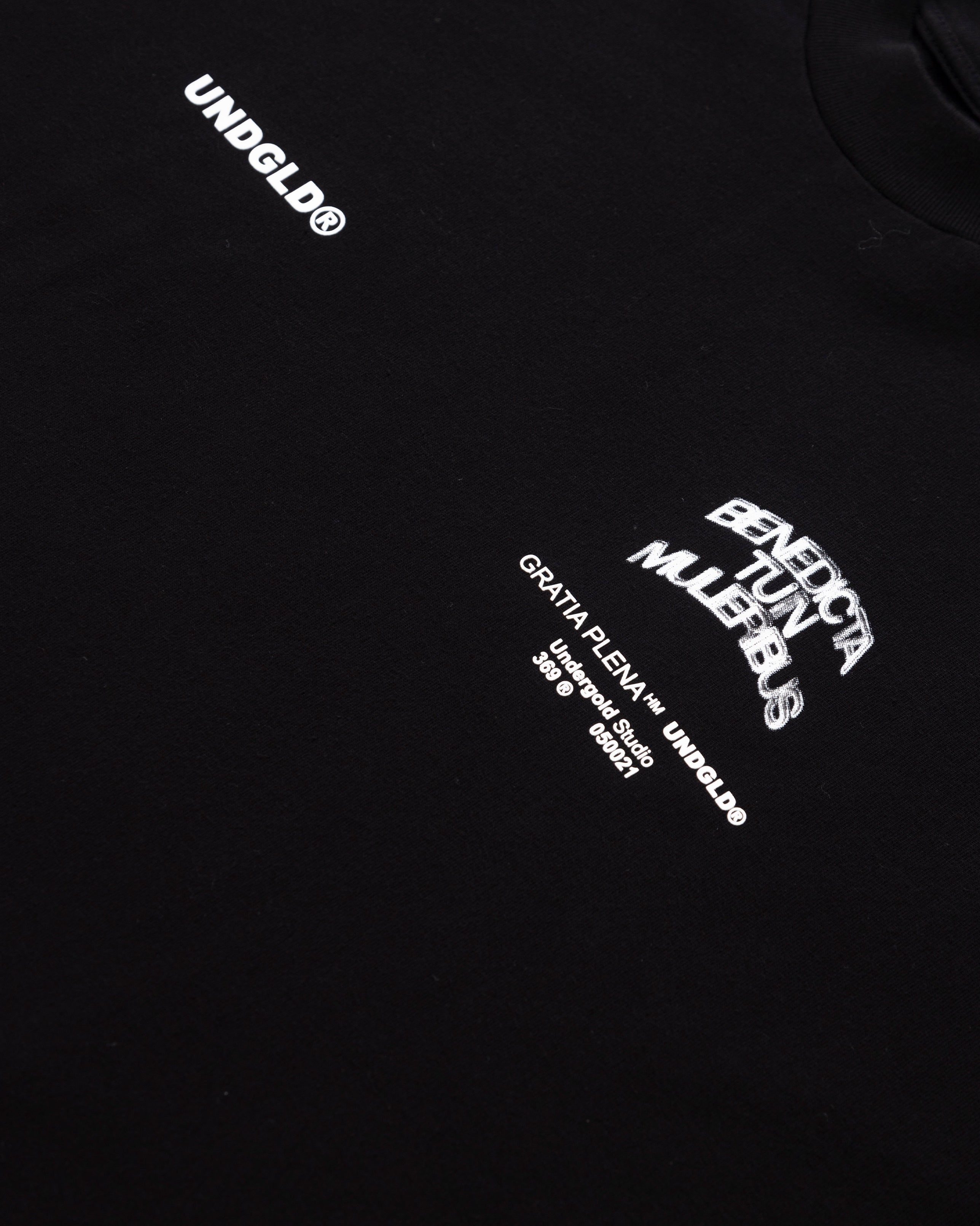 Gratia Plena Benedicta Tshirt Black