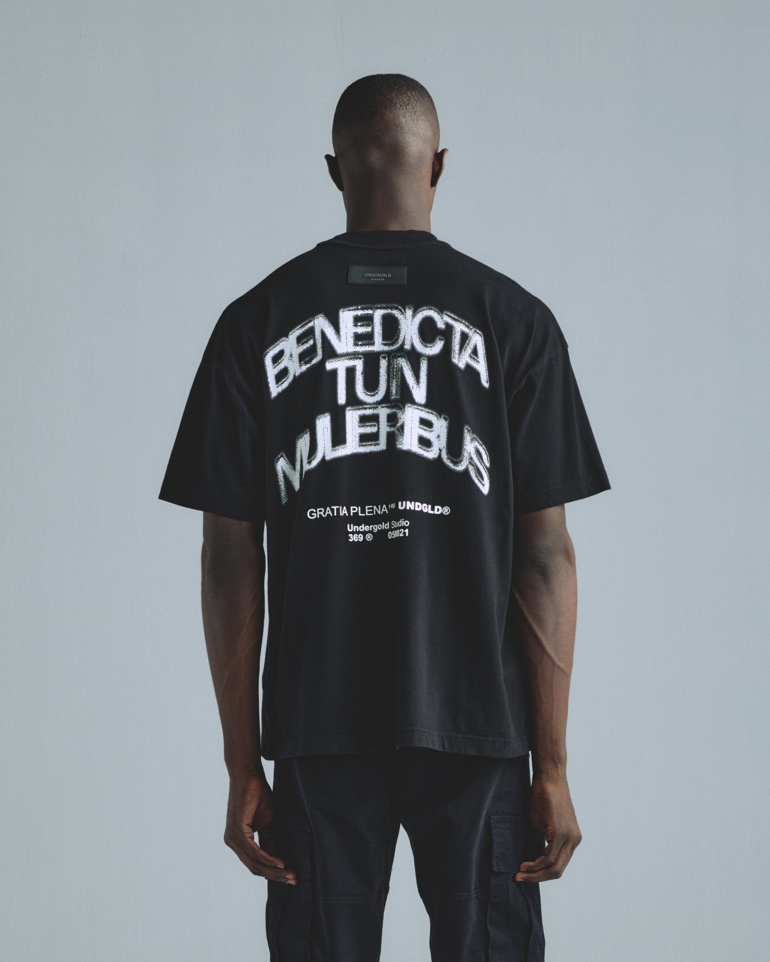 Gratia Plena Benedicta Tshirt Black