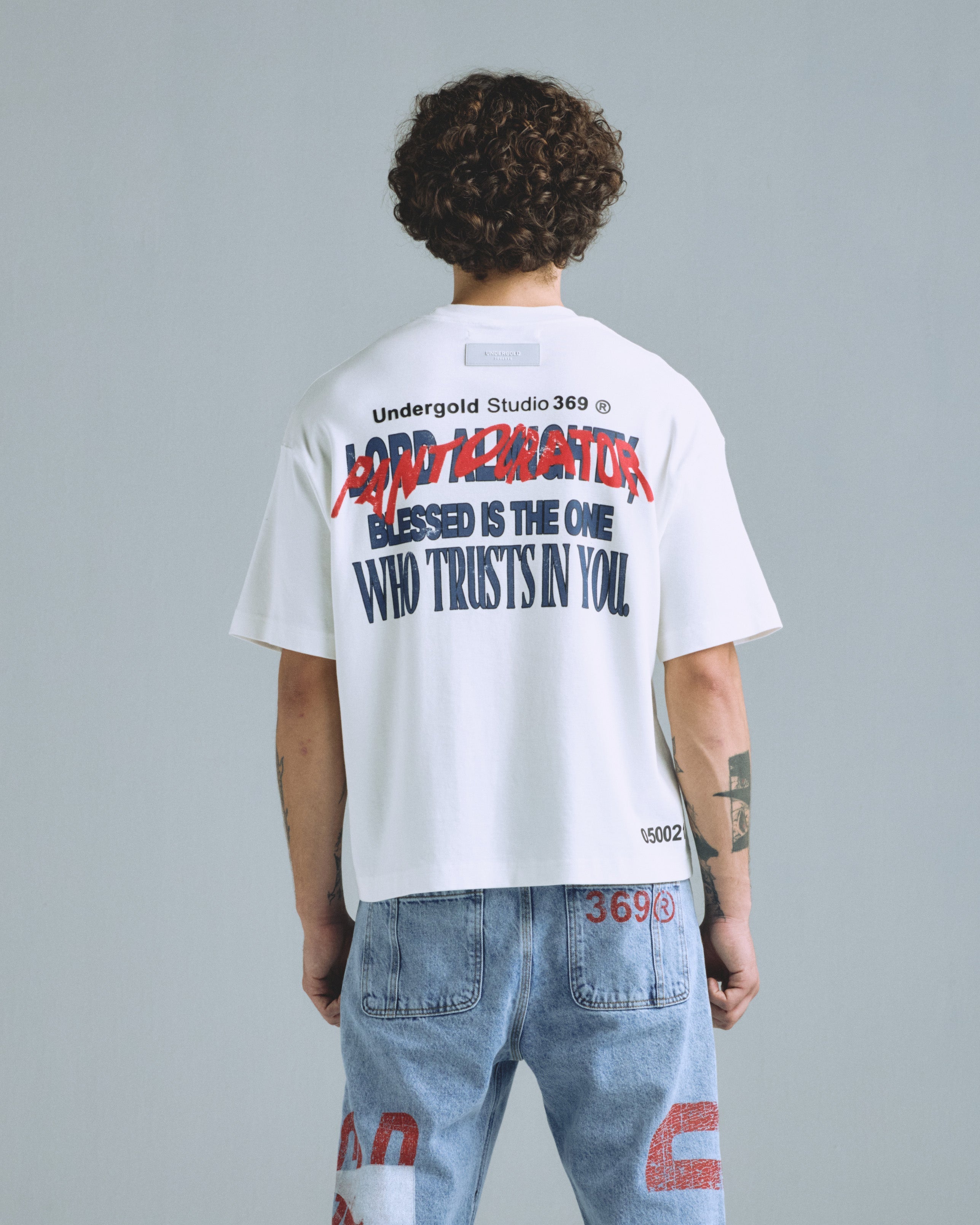 Gratia Plena Pantocrator Boxy Fit Tshirt White