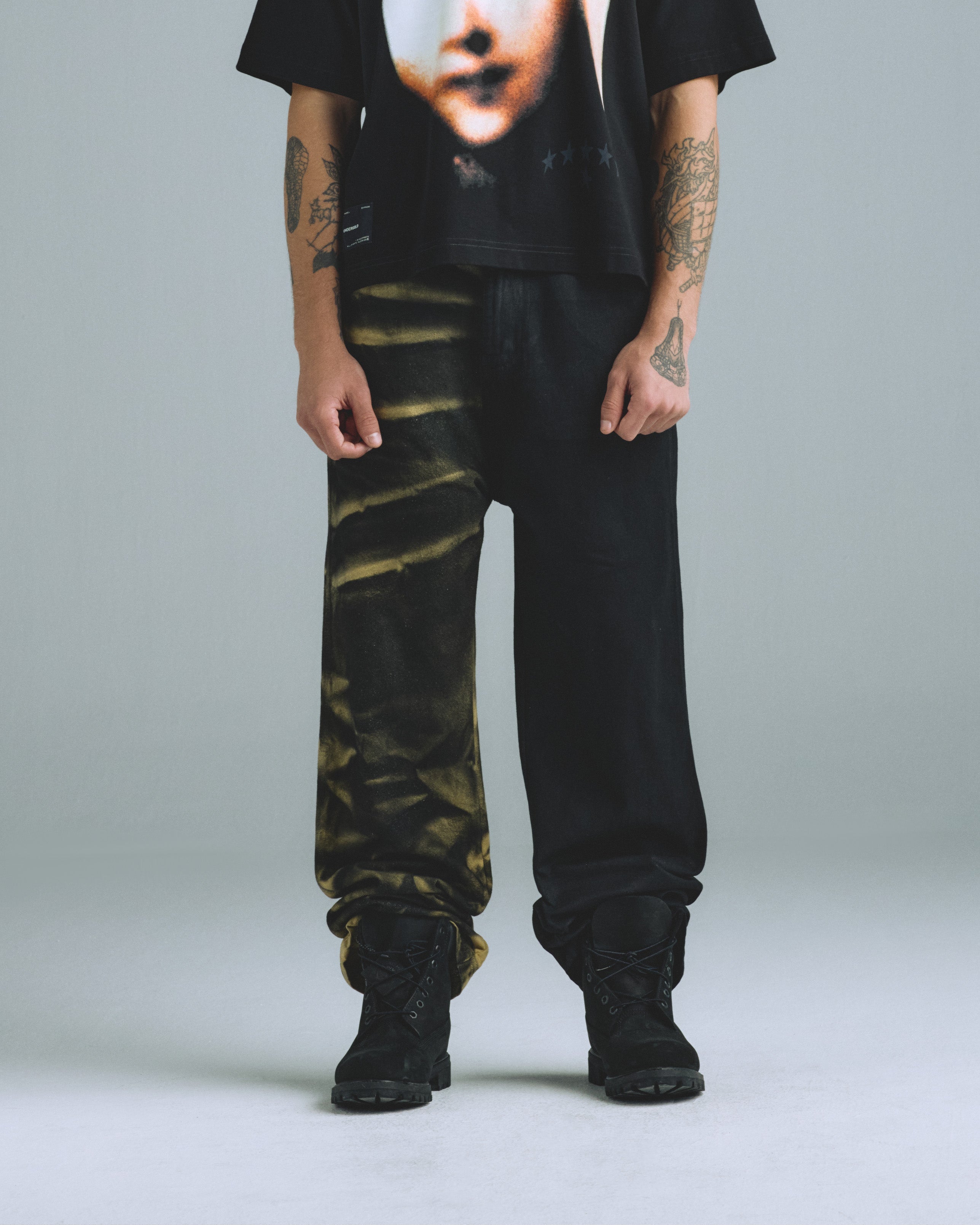 Gratia Plena Wide Jean Dual Black