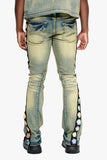 Groovy Stacked Flare Jean Vintage Blue Stacked Flare Jean