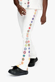 Groovy Stacked Flare Jean White