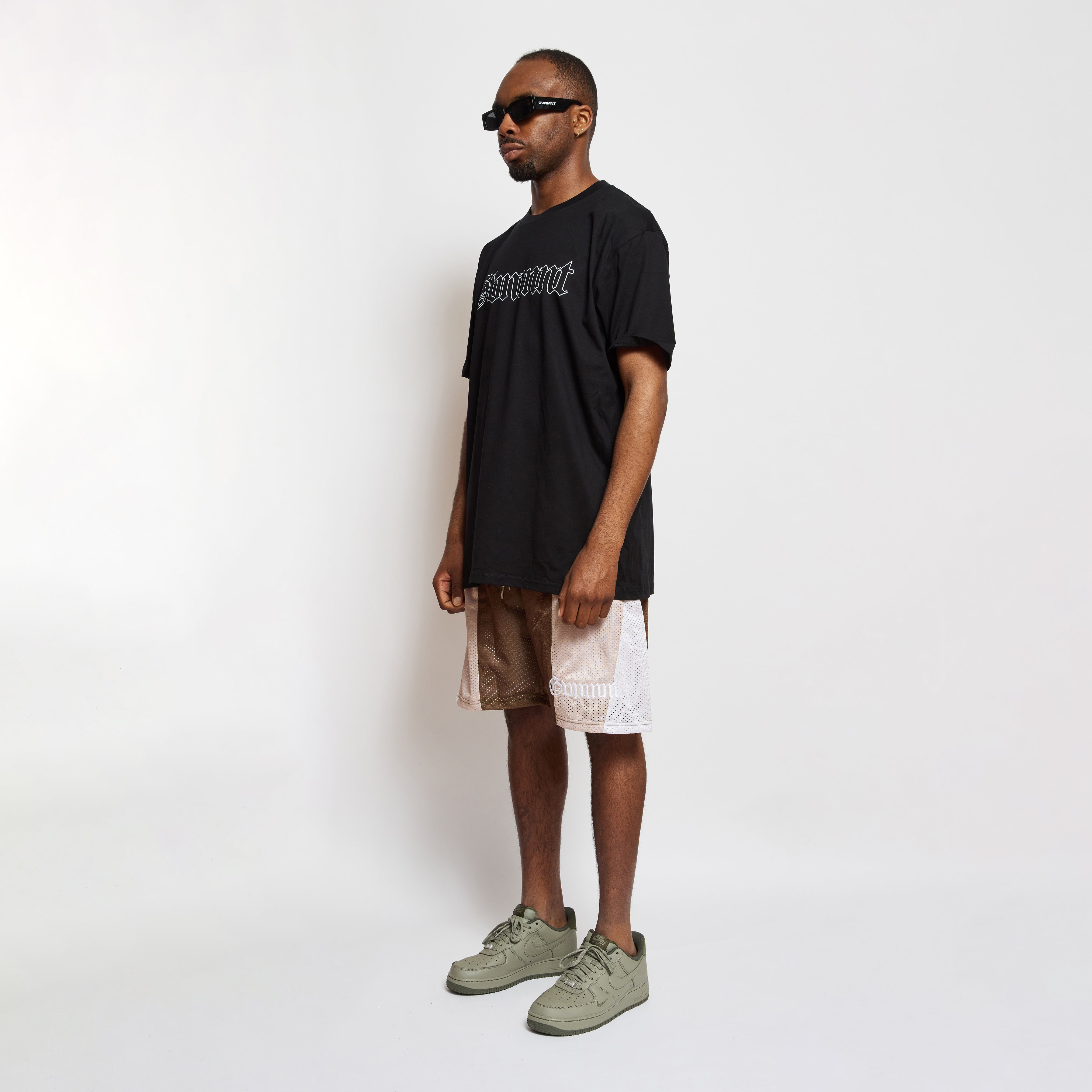 Old English Hollowed Tee - Black