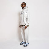 Scripted Embroidered Jog Pant - Light Heather / Navy