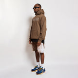 Old English Hollowed Hoodie - Chocolate