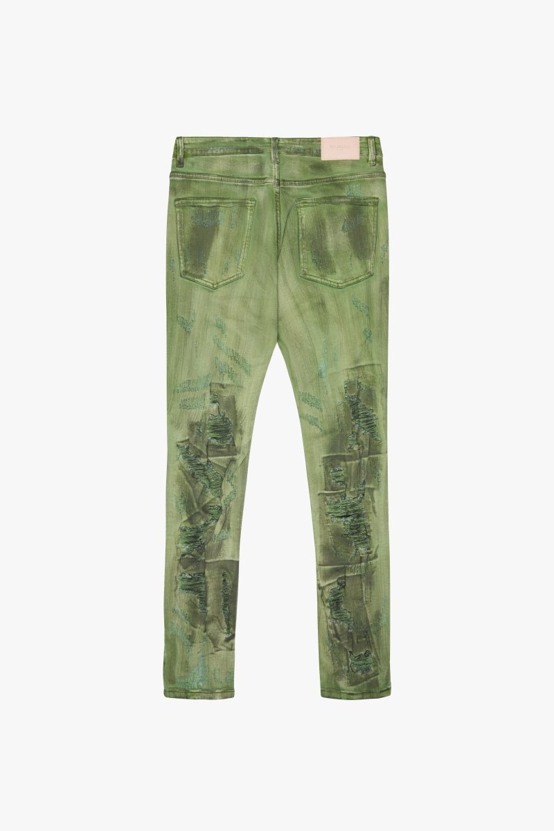 "HARVEST" SKINNY JEAN GREEN WASH