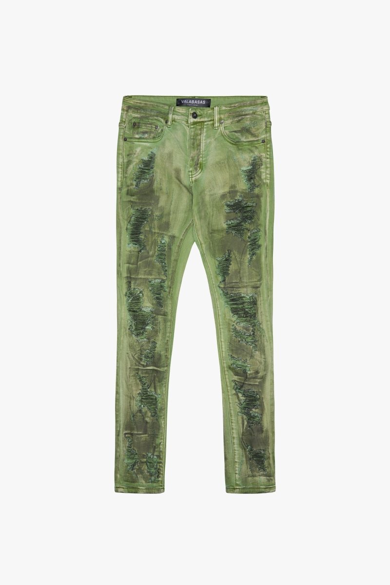 "HARVEST" SKINNY JEAN GREEN WASH