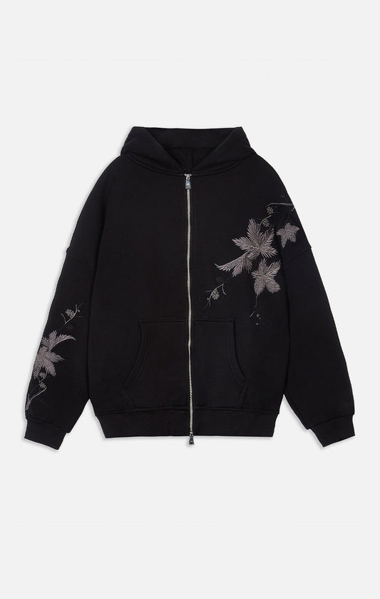 MIDNIGHT HAWTHORN ZIPPED HOODIE