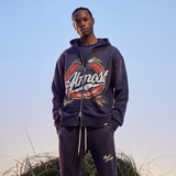 High Life ZipUp Hoodie (Sun Fade Navy)