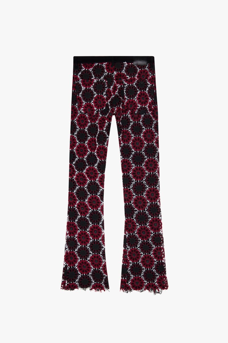 "HONEYCOMB" STACKED FLARE JEAN MIDNIGHT MAHOGANY