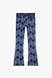 "HONEYCOMB" STACKED FLARE JEAN SAPHIRE CASCADE