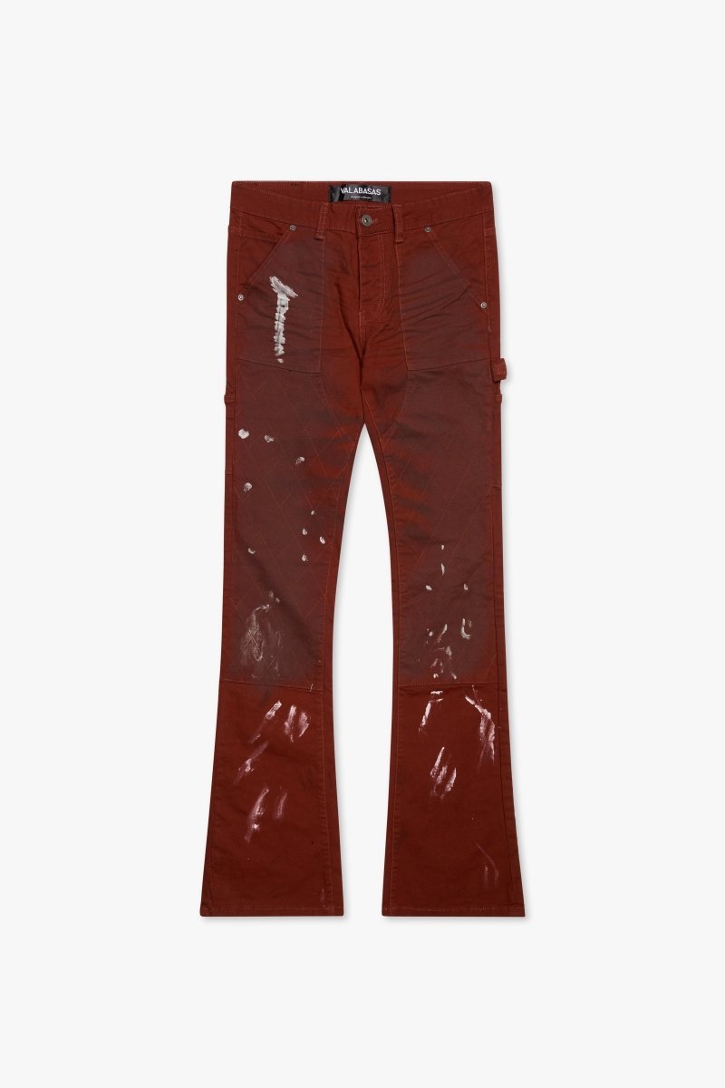 "HOSSAM" STACKED FLARE JEAN DIRTY BROWNISH