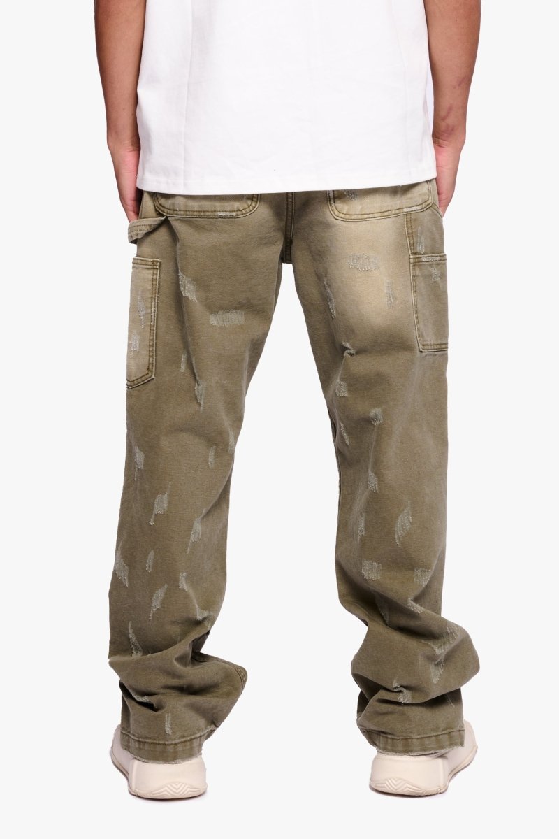 Hound Straight Jeans Green Washed