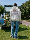Handwritten Embroidered Zip up Hoodie