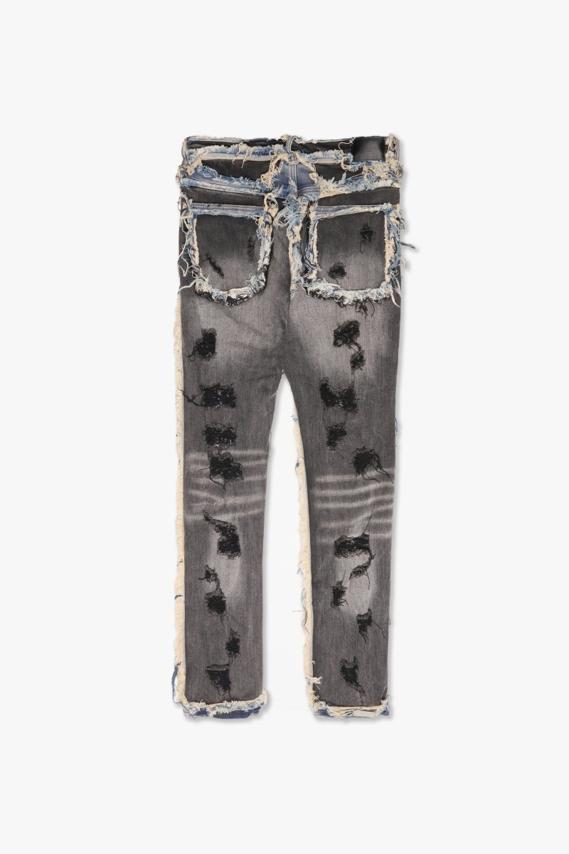 "IMPERIOR" SKINNY BLACK/BLUE WASH