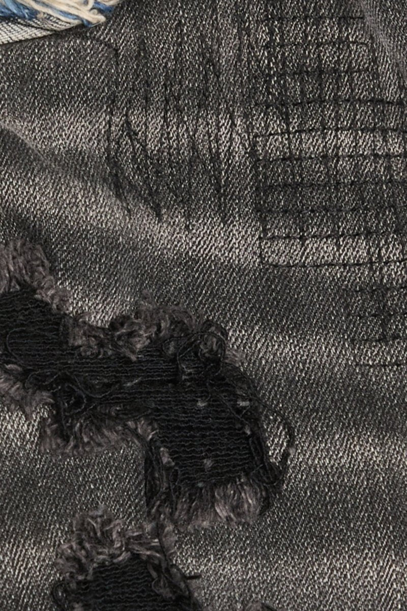 "IMPERIOR" SKINNY BLACK/BLUE WASH