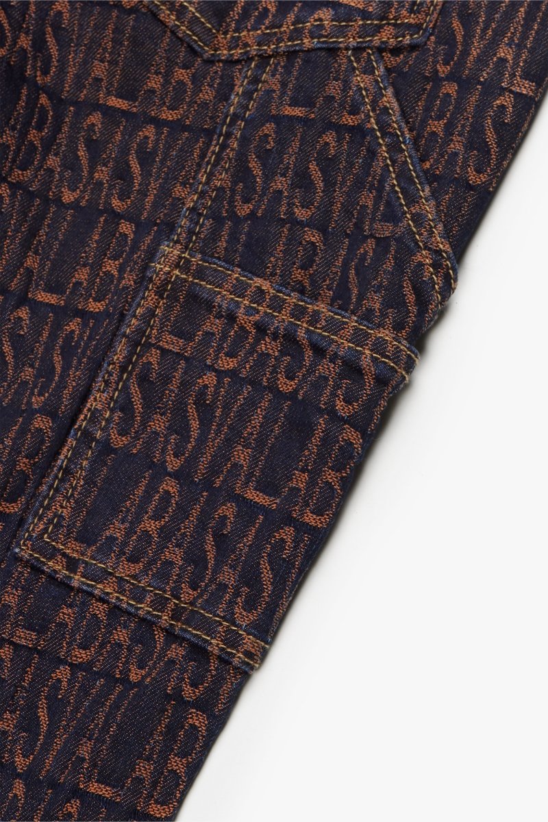 "IMPRINT” STACKED FLARE JEAN BLACK ORANGE