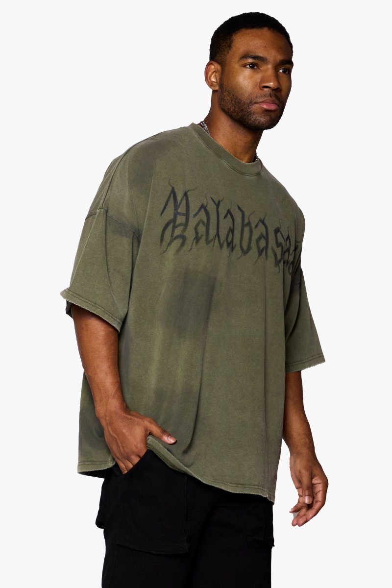 "INKED ENELGANCE" OVERSIZED TEE VINTAGE OLIVE