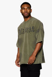 "INKED ENELGANCE" OVERSIZED TEE VINTAGE OLIVE