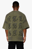 "INKED ENELGANCE" OVERSIZED TEE VINTAGE OLIVE